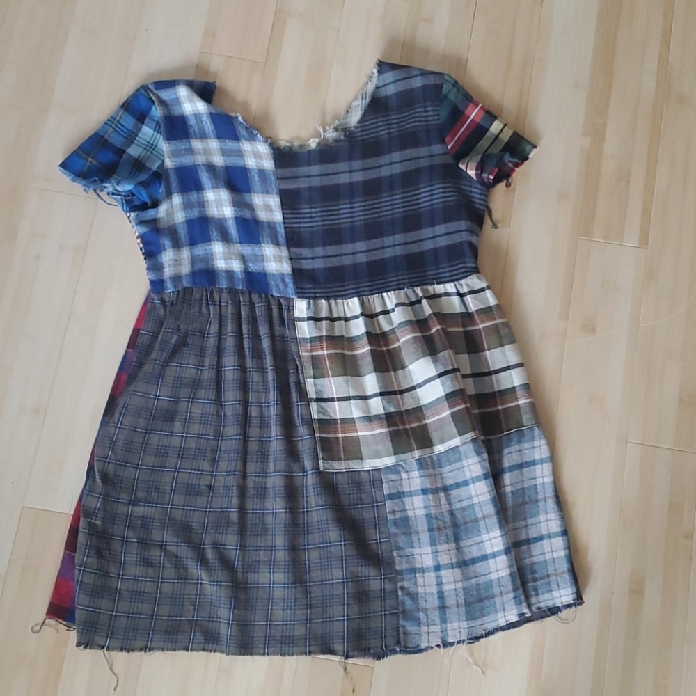 Quilted Flannel Patch Dress. Fall/Winter. - image 5